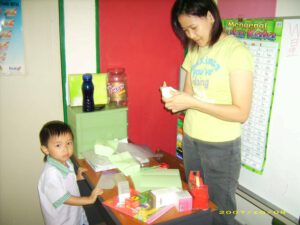 Tadika Bethany Montessori kindergarten child with teacher